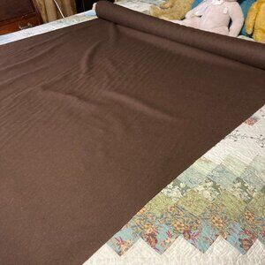 2 YDS SILK NOIL FABRIC BY THE YARD BROWN 100% SILK MADE IN CHINA 45"